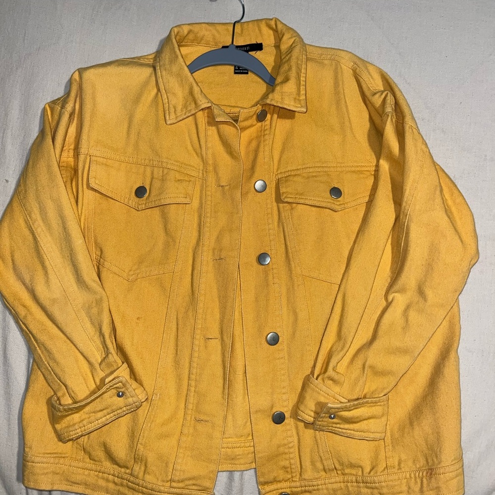 Forever 21 Yellow Jean Jacket with Classic Design